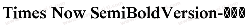 Times Now SemiBoldVersion字体转换